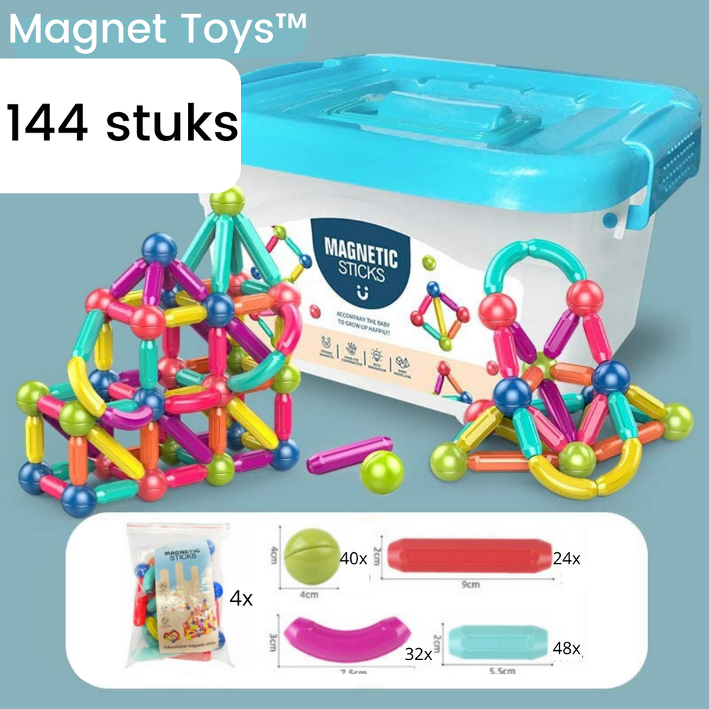 MagnaMaster magnetic building blocks - 144 pieces