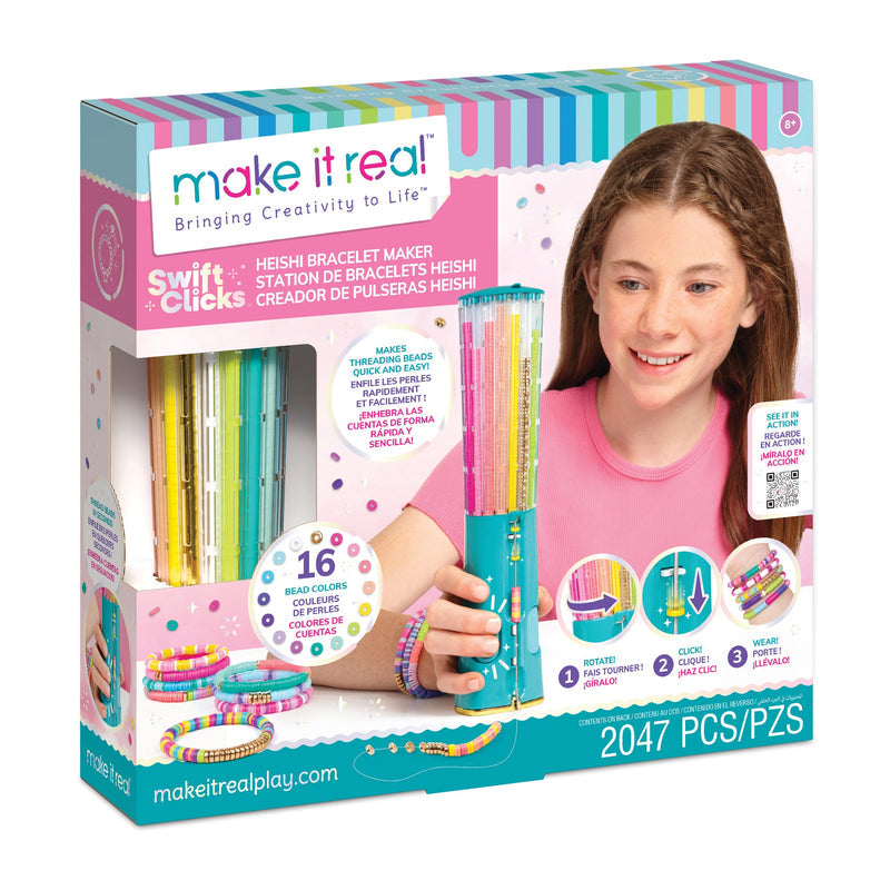 Bead Bracelet Making Kit – 2000+ Heishi Beads, 16 Colors & Bead Carousel