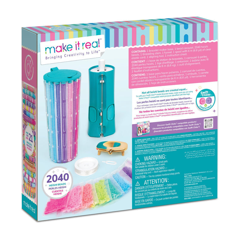 Bead Bracelet Making Kit – 2000+ Heishi Beads, 16 Colors & Bead Carousel