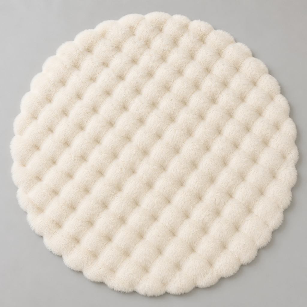 Fluffy Round Bubble Rug