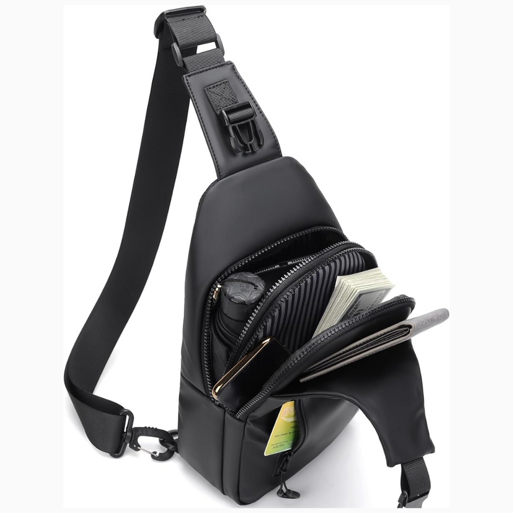 Unisex Anti-Theft Crossbody Bag – Waterproof Polyester, Hidden Pockets & Adjustable Strap