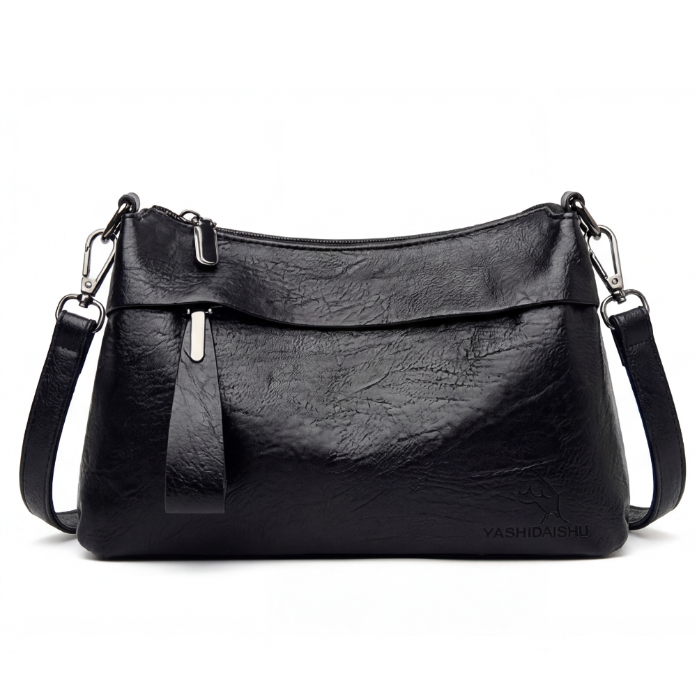 Stylish Soft Faux Leather Crossbody Bag with 3 Compartments – Perfect for Everyday Use