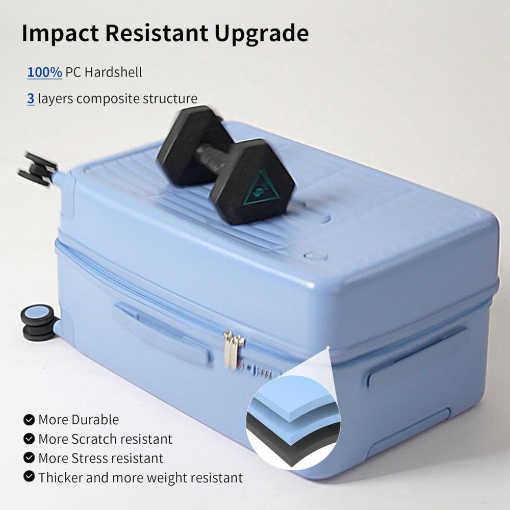 Optimized Product Title: **Airline-Approved 20" Carry-On Luggage - Durable Triple-Layer PC Shell with 3:7 Split Design for Easy Packing** 

This title includes relevant keywords while highlighting key features to attract potential buyers.