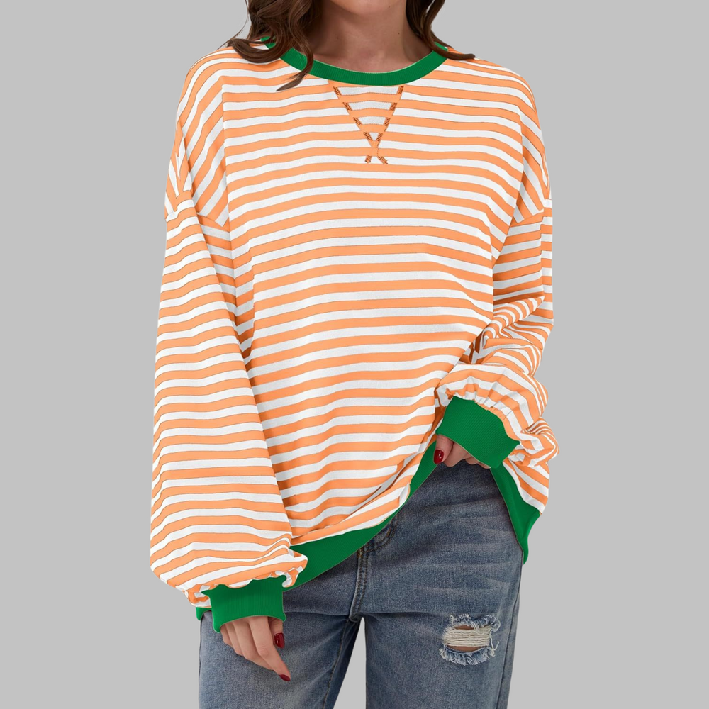 Optimized Product Title: LUKA™ Striped Long Sleeve Casual Sweatshirt with Round Neck - Stylish & Comfortable Everyday Wear

This title includes relevant keywords while enhancing clarity and appeal for potential customers.