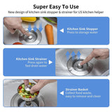 Upgrade 3-in-1 Kitchen Sink Drain Strainer | Kalsten