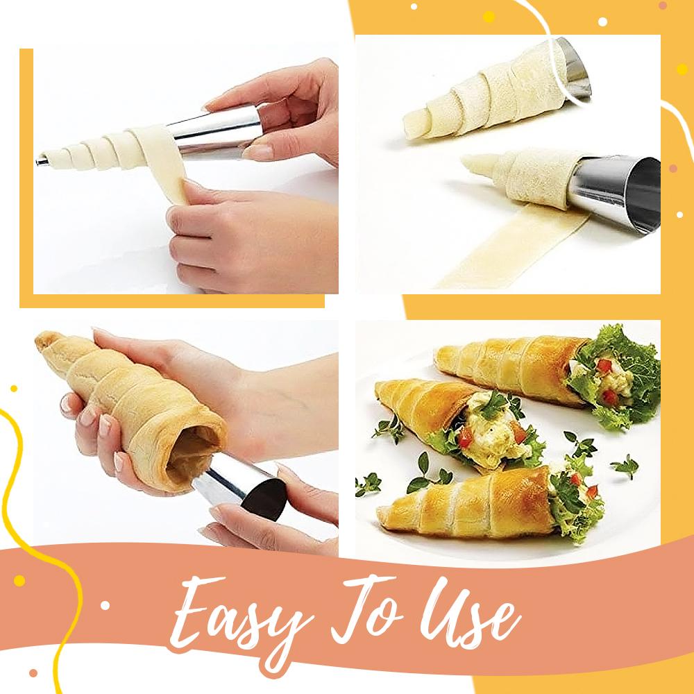 Enhanced Product Title: "Hörnchenformen Set – Perfekte Knusprige Cremerollen Selbstgemacht für Zuhause | Backzubehör für Feine Desserts" 

This title includes relevant keywords for better visibility and appeal, while clearly conveying the product's purpos