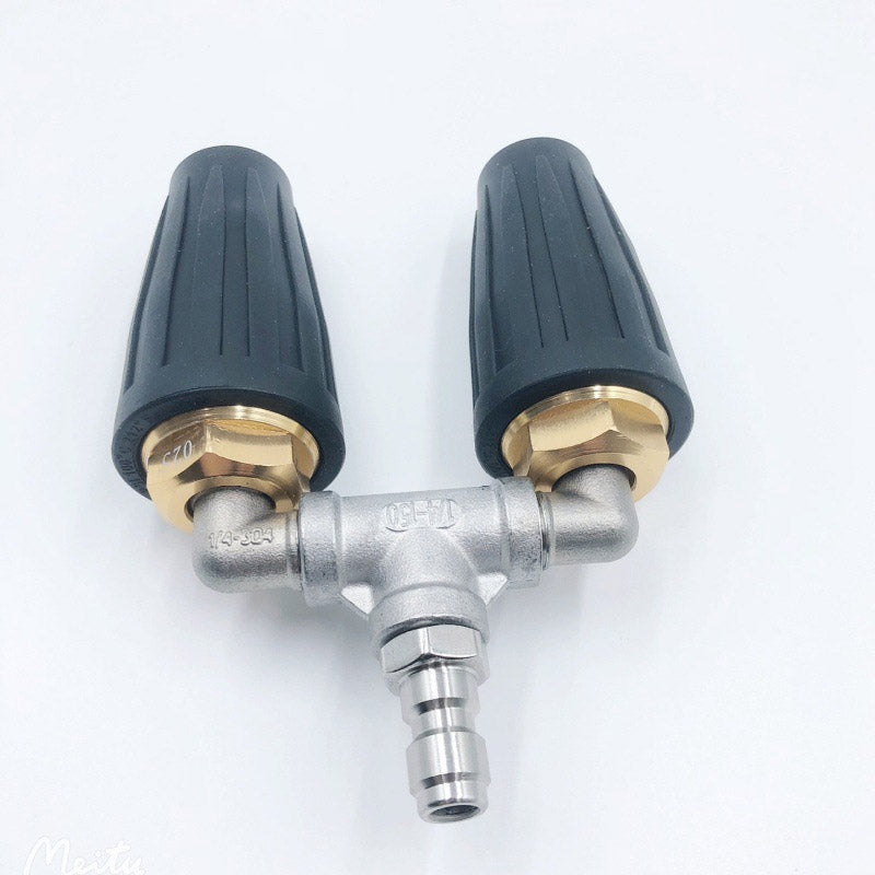 Pressure Washer Turbo Nozzle – Stainless Steel, Dual Rotating Jet & 6.35mm Quick-Connect