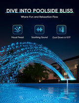 Solar Pool Fountain – RGB LED Dual-Arch Jets, Remote & App Control & 10-Hour Runtime