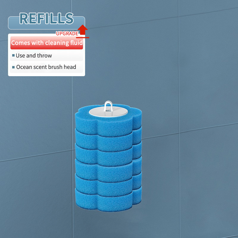 Disposable Toilet Brush – Wall-Mounted, Antibacterial Heads & 3 Scents