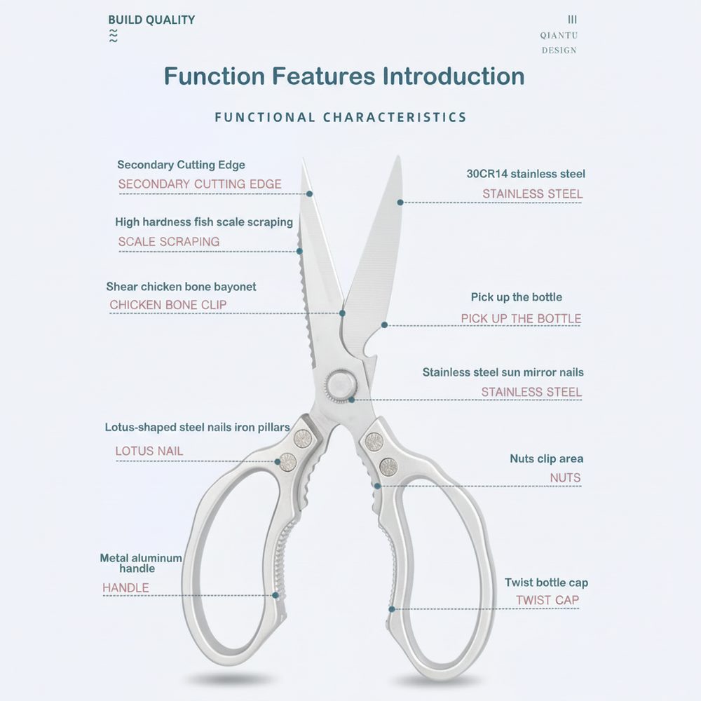 BowLift | Japanese Stainless Steel Ultimate Task Kitchen Scissors