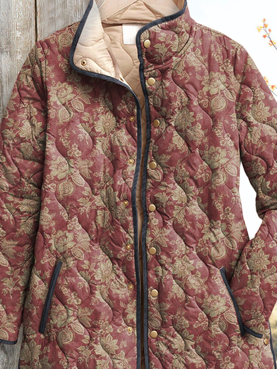 Optimized Product Title: "Vintage Damenjacke mit Blumenmuster – Stilvolle Blüten-Design Jacke für Damen" 

This title includes relevant keywords while maintaining clarity and appeal for potential buyers.