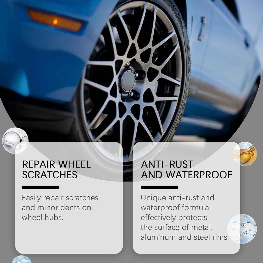 Wheel Rim Repair Paint Pen Set – Black, 3×10ml & Waterproof Touch-Up