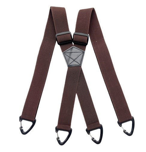 Men's Adjustable Y-Back Suspenders – 3.8cm Padded Straps, 120cm Length & Strong Clips