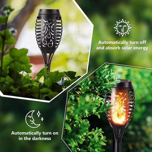 Solar Garden Torch Light – Flickering Flame Effect, IP65 & Dusk-to-Dawn