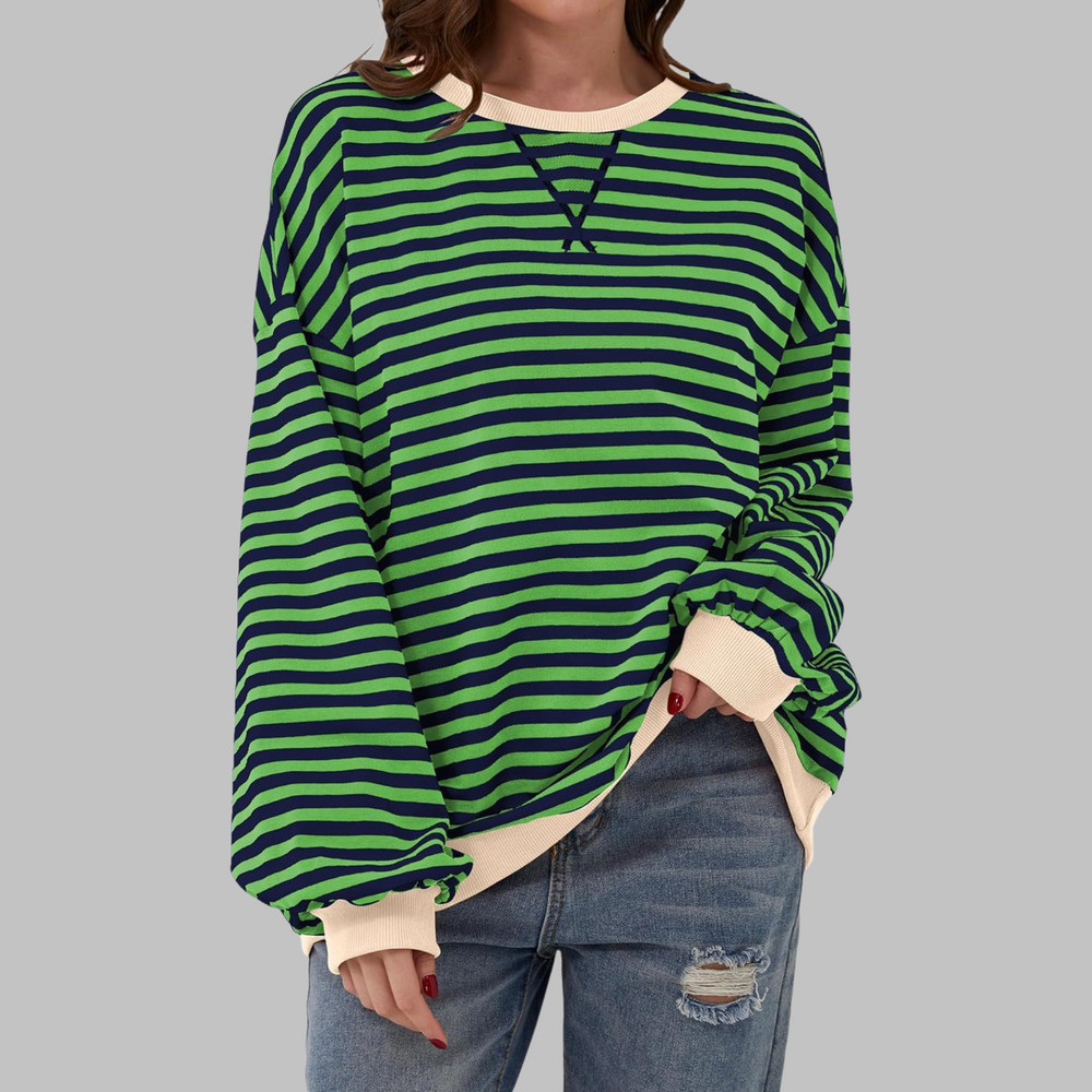 Optimized Product Title: LUKA™ Striped Long Sleeve Casual Sweatshirt with Round Neck - Stylish & Comfortable Everyday Wear

This title includes relevant keywords while enhancing clarity and appeal for potential customers.