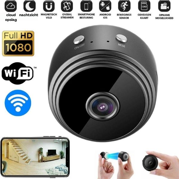 Mini Wireless Security Camera – 1080p Full HD, Night Vision & 150° View