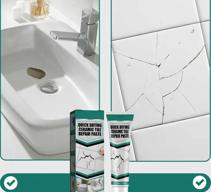 Keramik-Reparaturpaste – Schnelltrocknend für Fliesen und Sanitär