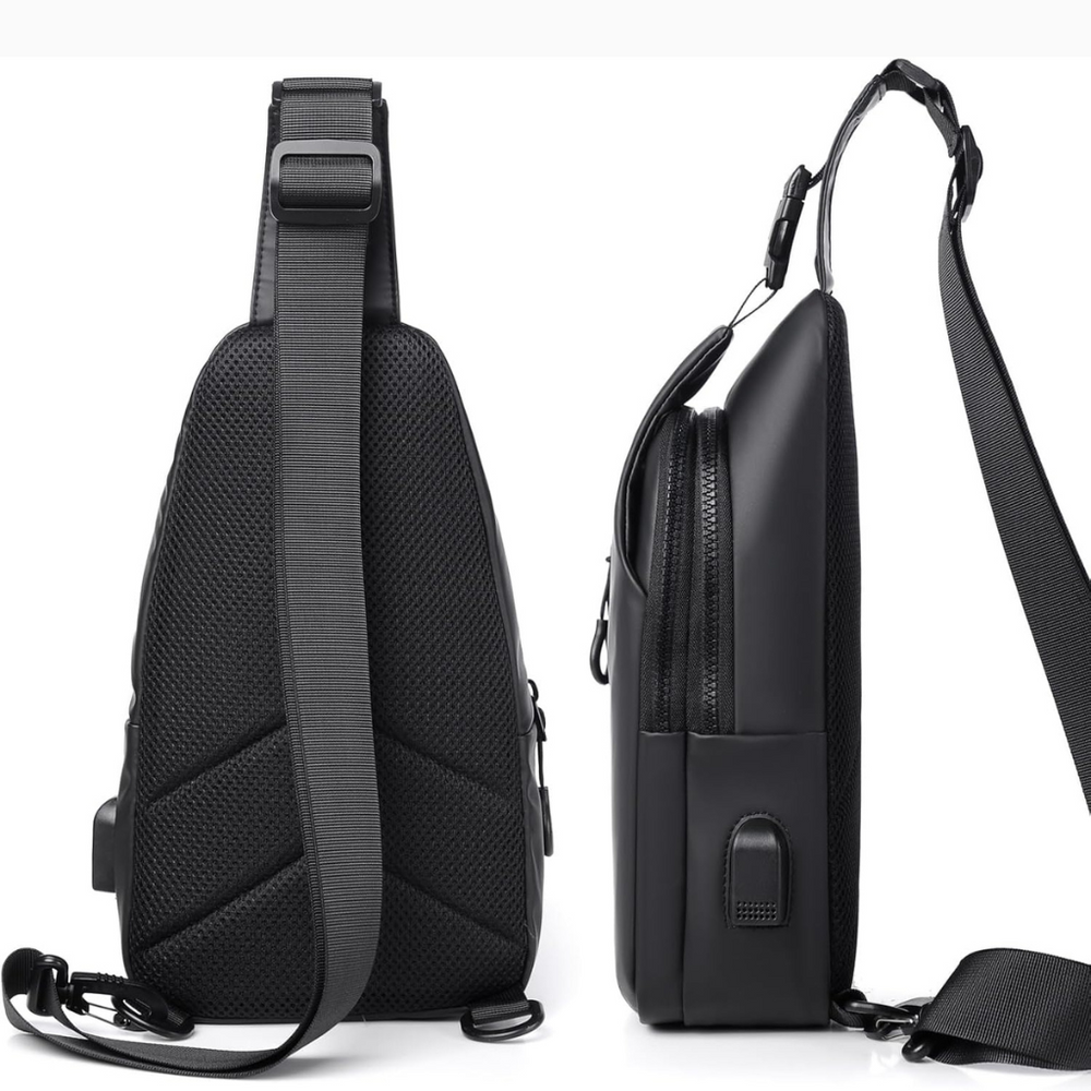 Unisex Anti-Theft Crossbody Bag – Waterproof Polyester, Hidden Pockets & Adjustable Strap