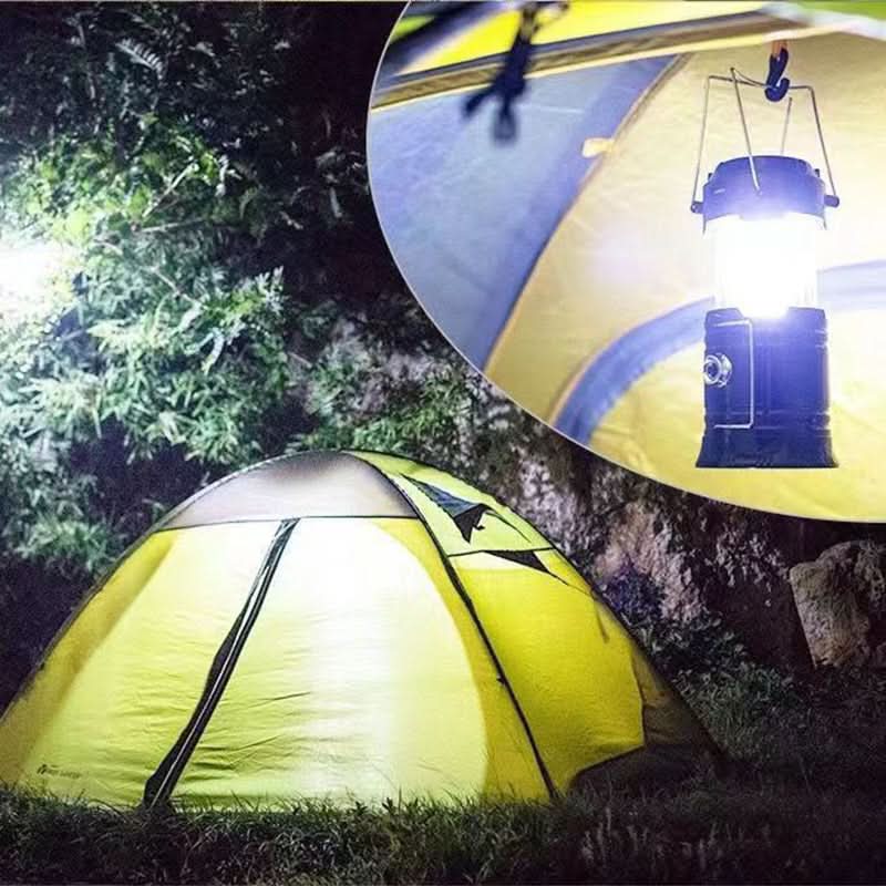 Solar LED Camping Lantern – USB Power Bank, Telescopic & Rechargeable