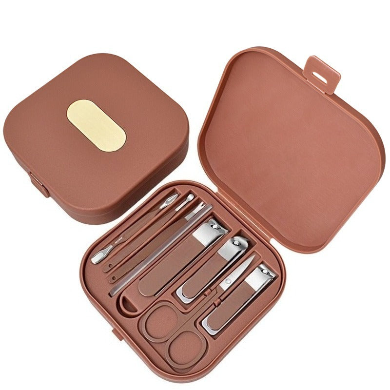 Stainless Steel Manicure Set – 6 Tools, 0.02mm Blade & Travel Case