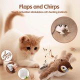 Interactive Cat Bird Toy – Motion Sensor, Chirping & Flapping, USB Rechargeable & Catnip