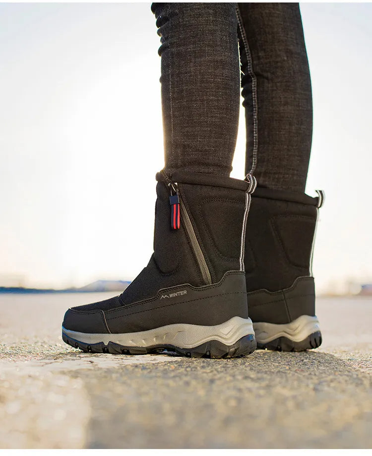 Warm Mid-Height Winter Snow Boots