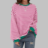 Optimized Product Title: LUKA™ Striped Long Sleeve Casual Sweatshirt with Round Neck - Stylish & Comfortable Everyday Wear

This title includes relevant keywords while enhancing clarity and appeal for potential customers.