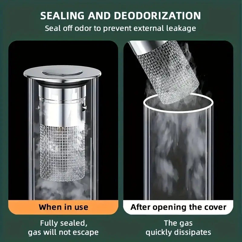 Stainless Steel Drain Strainer – Pop-Up Stopper, Hair Catcher & Tool-Free Install