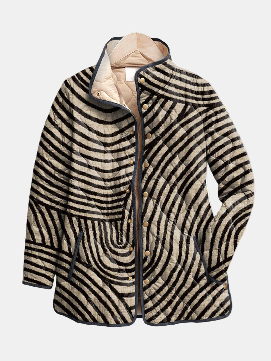 Andi™ Retro Hand-Drawn Circle Jacket - Vintage Style, Unique Design, Perfect for Casual Wear