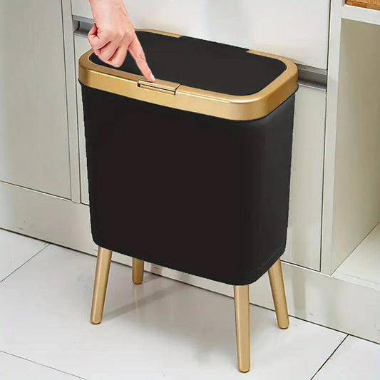 15L Odour-Sealing Trash Can – Elevated Legs, Flip-Top Lid & Modern Design