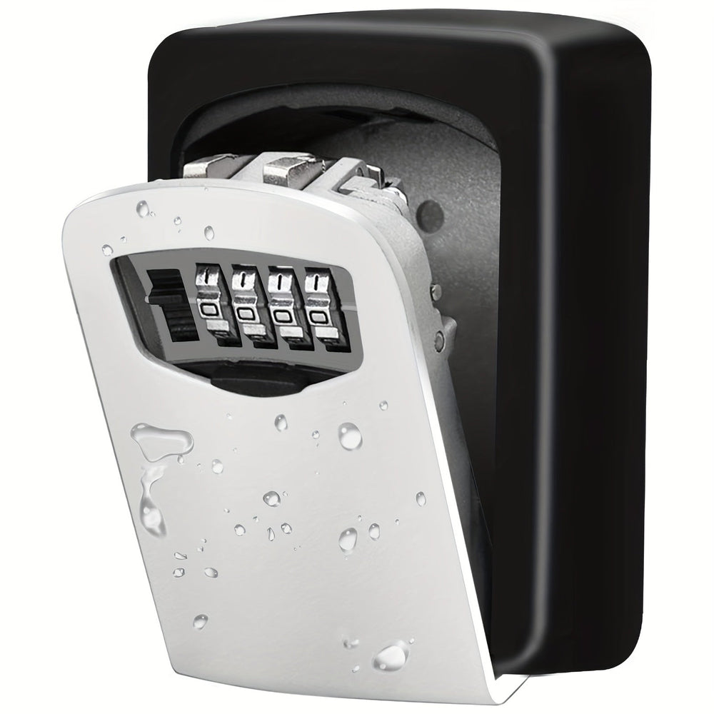 Outdoor Key Safe Box – 4-Digit Combination, Weatherproof Steel & Wall-Mounted