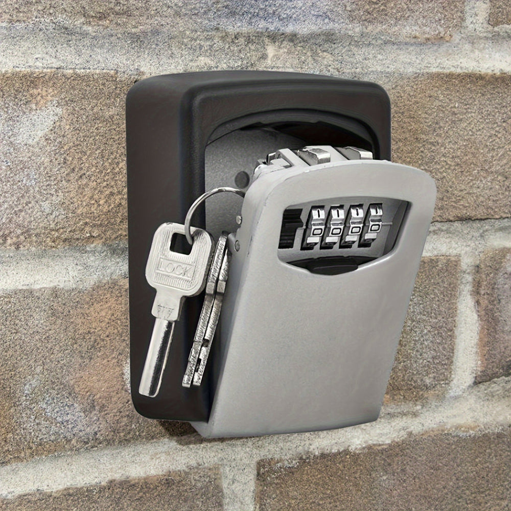 Outdoor Key Safe Box – 4-Digit Combination, Weatherproof Steel & Wall-Mounted
