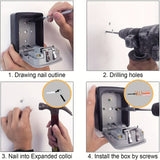 Outdoor Key Safe Box – 4-Digit Combination, Weatherproof Steel & Wall-Mounted
