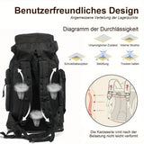 80L Hiking Backpack – Water-Resistant Nylon, Padded Back & Multi-Compartment