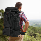 80L Hiking Backpack – Water-Resistant Nylon, Padded Back & Multi-Compartment