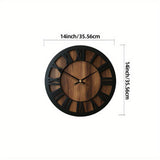 Vintage Wooden Wall Clock | Roman Numeral Design
