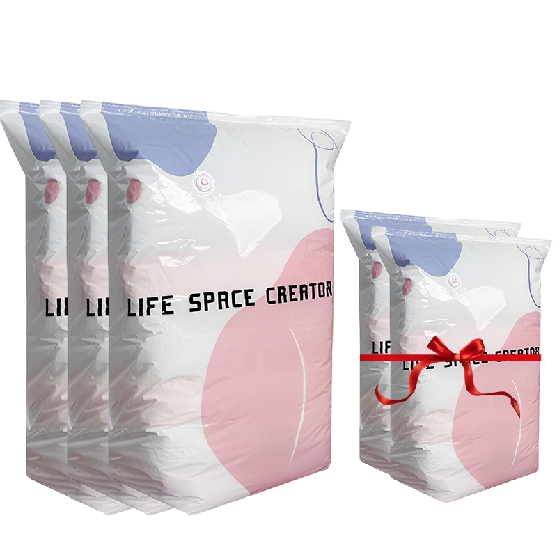 Vacuum Storage Bags – 75% Space Saving, Pump-Free & Reusable