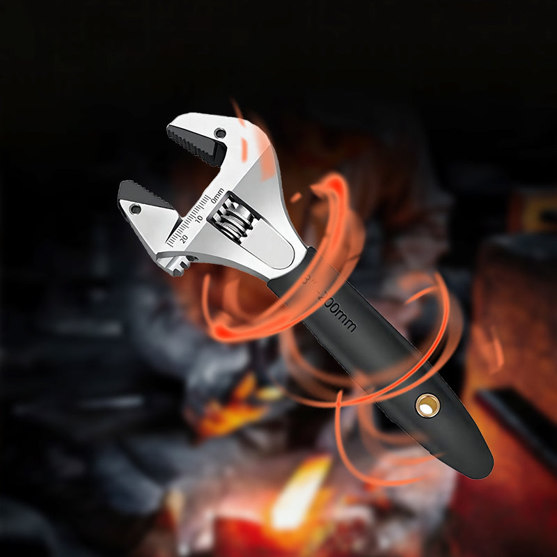 Adjustable Ratchet Wrench – Self-Tightening, Non-Slip TPR Grip, 20/25/30cm
