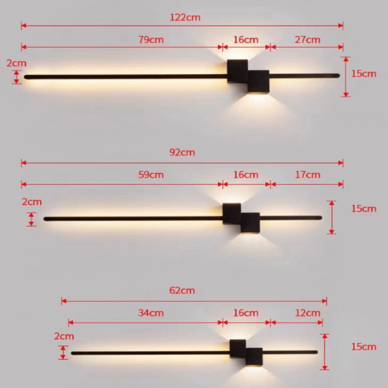 Linear LED Wall Light – Integrated LED, Up/Down Glow & 3 Lengths