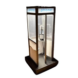 Phone Booth Table Lamp – Vintage Design, 21cm & Warm Ambient Light
