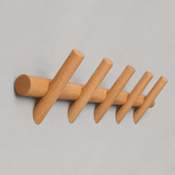 Wall Organizer Rack – Solid Oak Construction, Multi-Hook Design & Wall-Mounted Storage