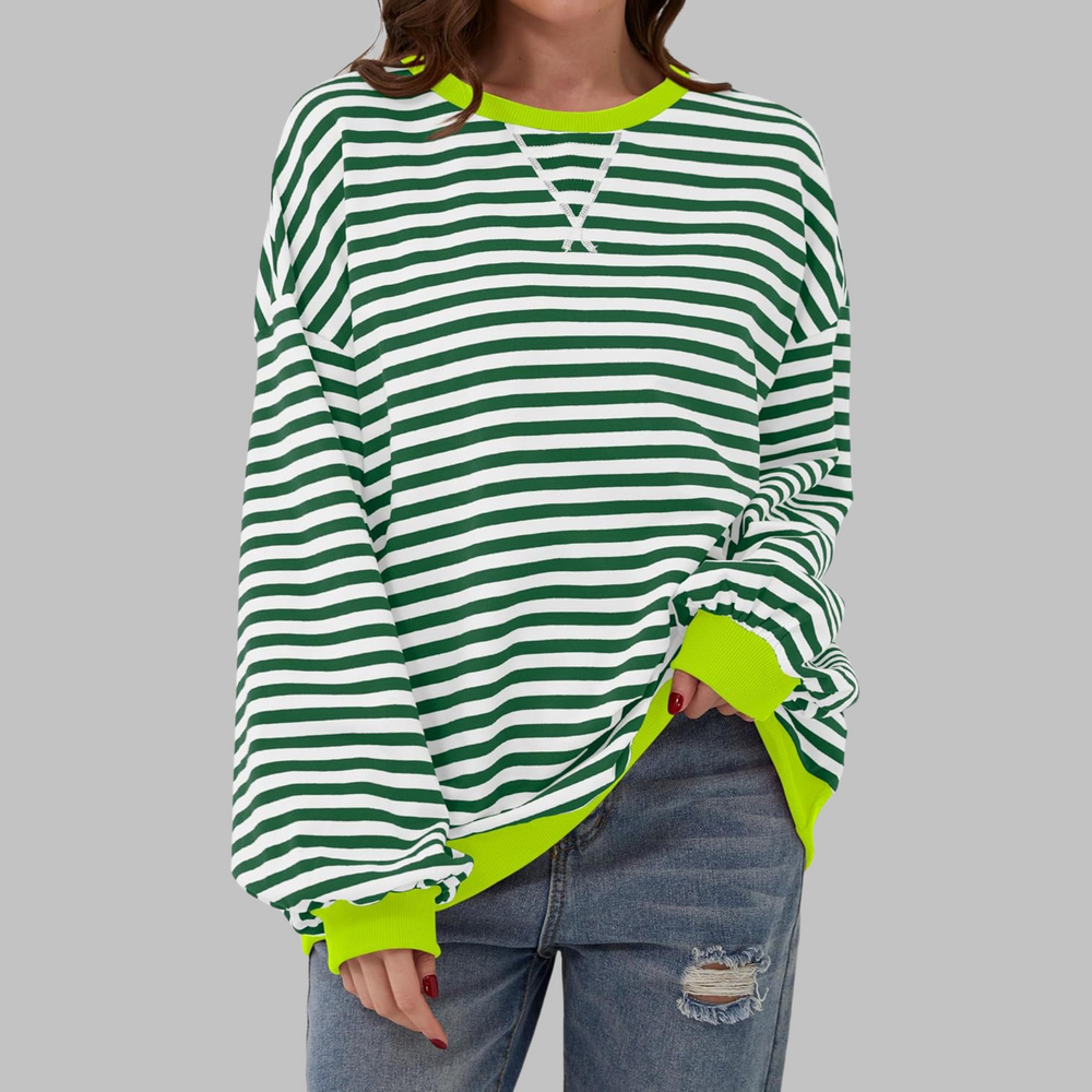 Optimized Product Title: LUKA™ Striped Long Sleeve Casual Sweatshirt with Round Neck - Stylish & Comfortable Everyday Wear

This title includes relevant keywords while enhancing clarity and appeal for potential customers.