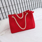 Canvas Beach Tote Bag – Rope Handles, Spacious & Durable
