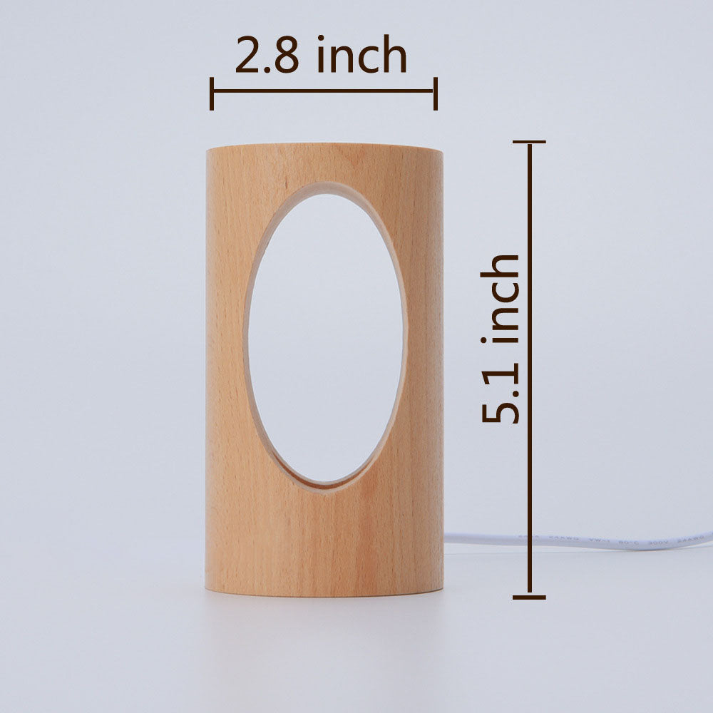 Stylish LED Table Lamp with Wooden Base - Modern Home Lighting Solution