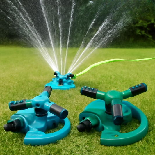 360° Lawn Sprinkler – Even Water Coverage, No Repositioning & Garden Irrigation
