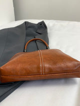 Vintage Kiss-Lock Handbag – Women's, Faux Leather & Detachable Crossbody Strap