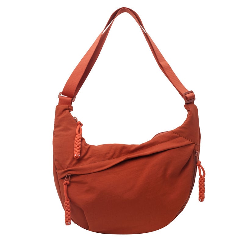 Nylon Crossbody Bag – Multiple Compartments, Adjustable Strap, 34×22cm, Unisex