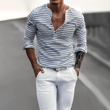 Dorian striped Henley shirt - lifestyle