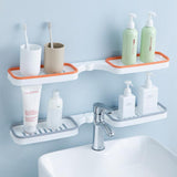 Swivel Corner Shelf – No-Drill Mount, 180° Adjustable & 7kg Capacity