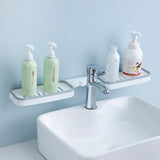 Swivel Corner Shelf – No-Drill Mount, 180° Adjustable & 7kg Capacity